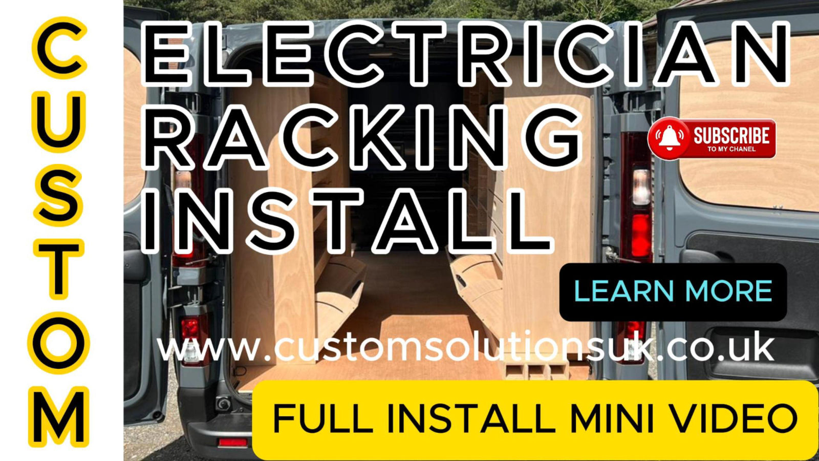 New YouTube Video:Custom Electrician Van Build: Wooden Van Racking - Full Install, Mini Video