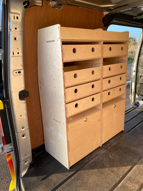 Maximize Your Van's Efficiency with Custom Solutions' Unique Racking System