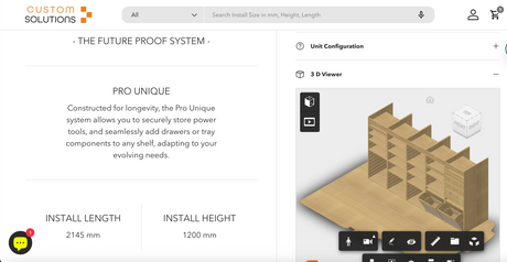 View Wooden Van Racking in 3D, Configure, View, Add, Remove