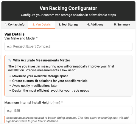 🛠️ The Next Step in Van Racking: Smarter Configurations, Built for Your Trade