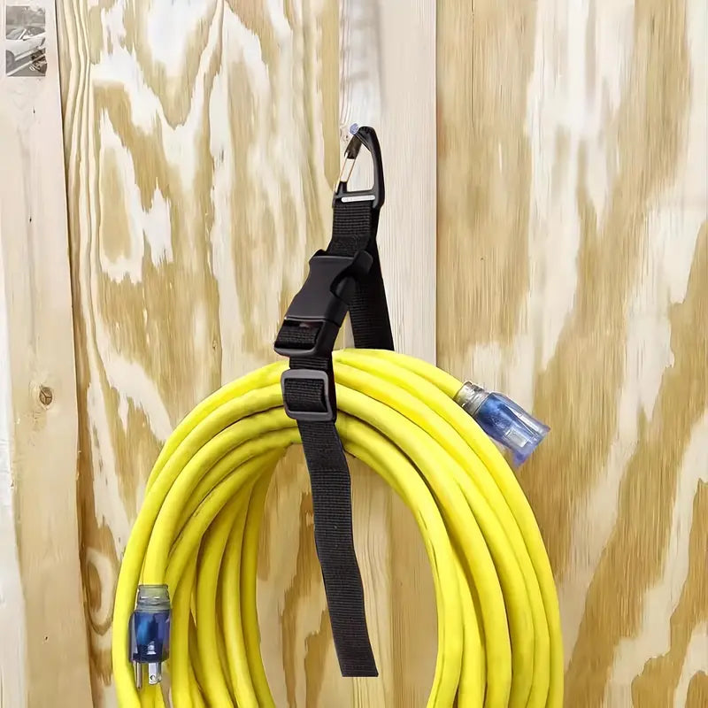 Heavy-Duty Cable & Hose Hanging Strap with Carabiner Clip – 45cm