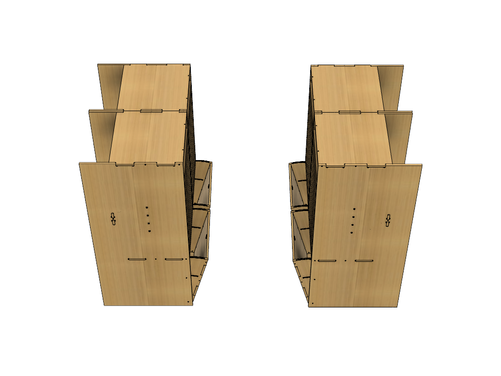 Concept 429 2+2 WA wooden van racking system with adjustable shelves and tilt boxes, perfect for organizing tools in professional trades vans.