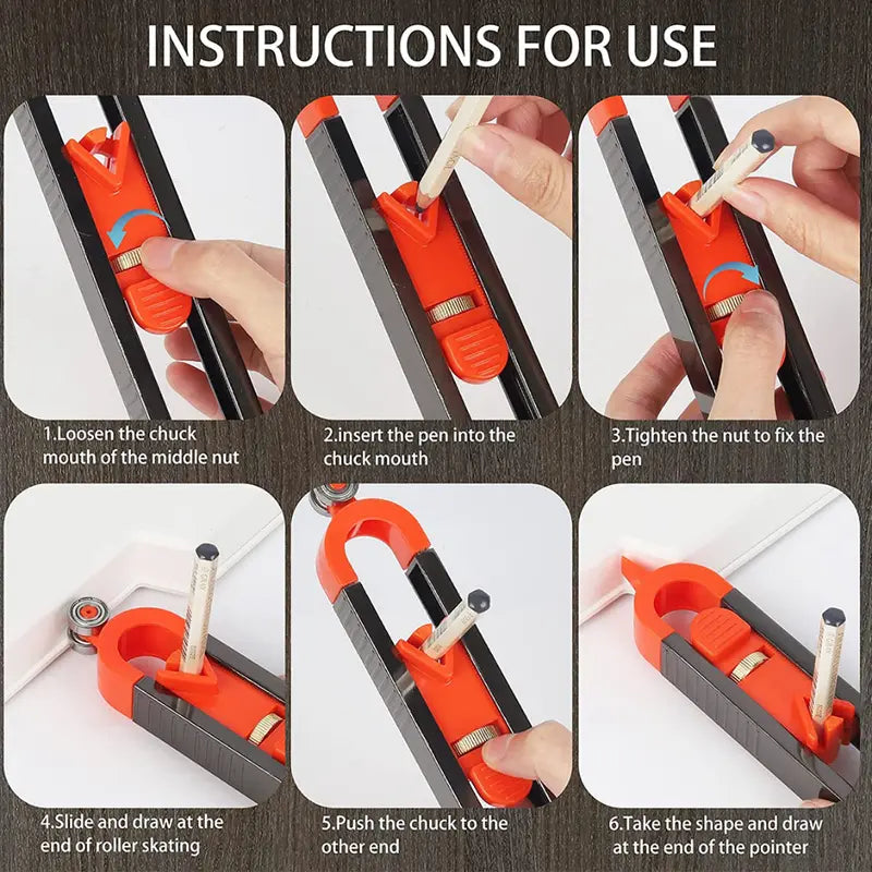 Precision Scribe Tool for Irregular Shapes – Dual-End Roller & Pointer