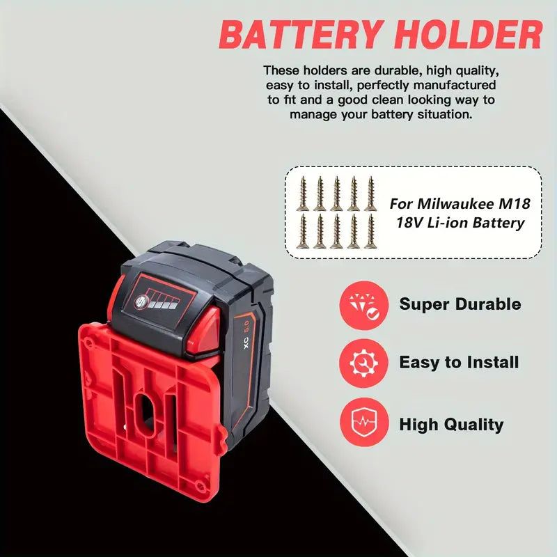 Milwaukee M18 Battery Wall Mount Holder