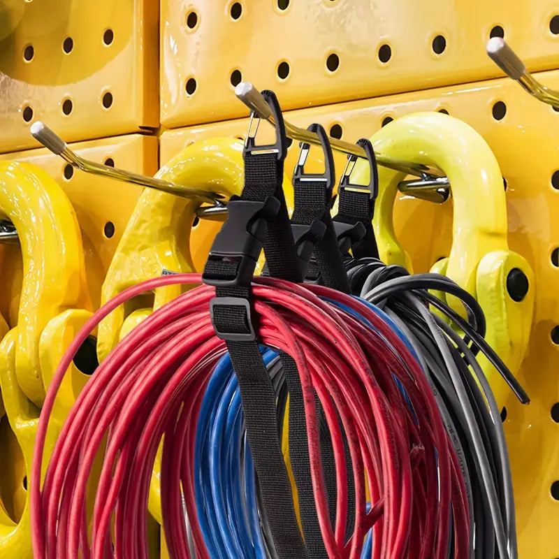Heavy-Duty Cable & Hose Hanging Strap with Carabiner Clip – 45cm