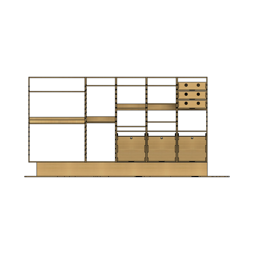 SET-2515-1200(FT) (DRAWERS) (RAILBOX)
