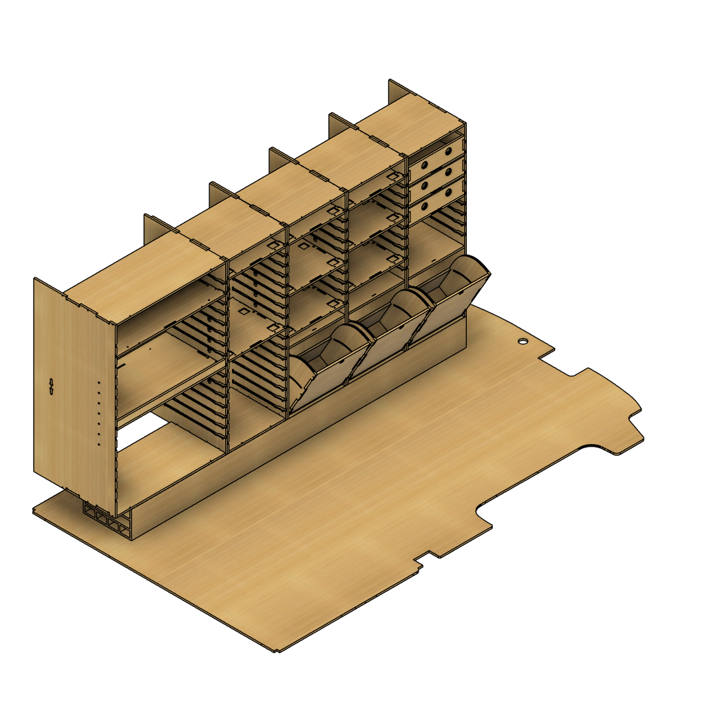 SET-2515-1200(FT) (DRAWERS) (RAILBOX)