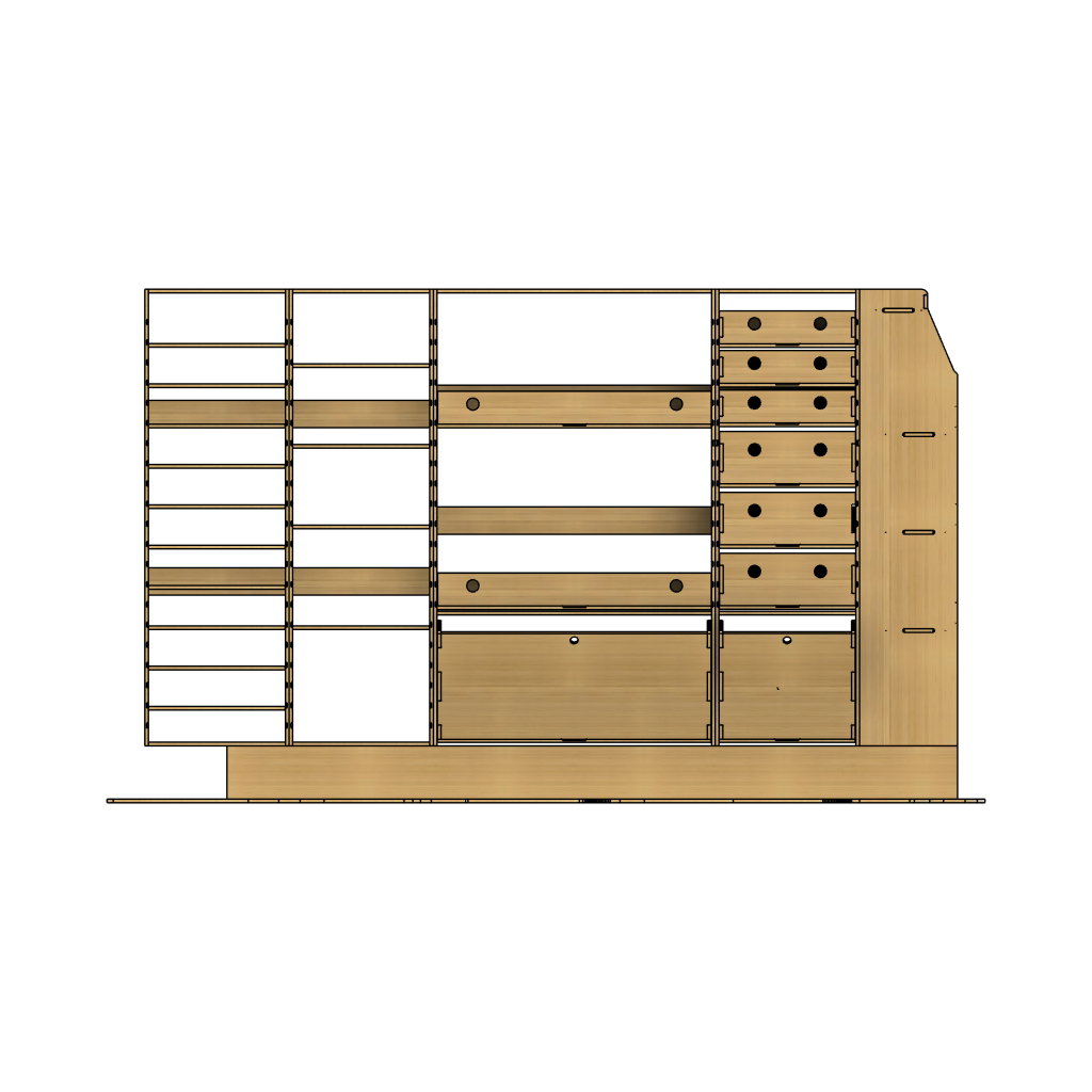 SET-2670-1612(FT) (DRAWERS) (RAILBOX) (END UNIT)