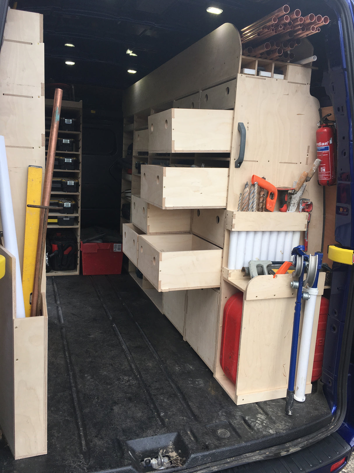 Transit Custom H3L3 – Full Van Fitout with Pipe, Box & Tool Storage