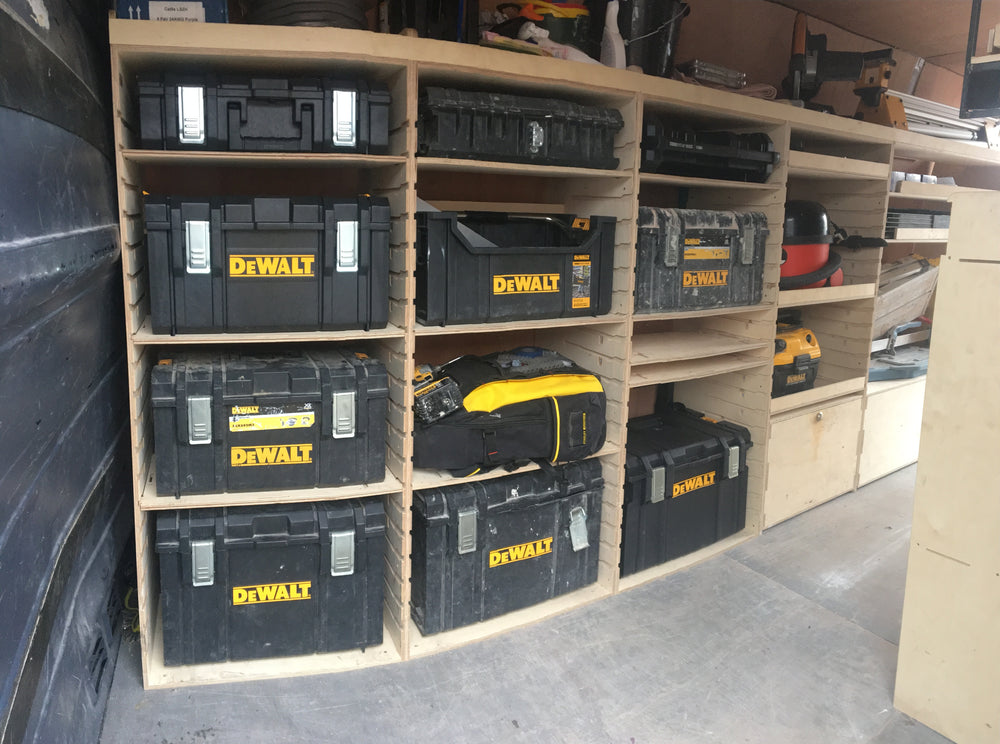 De Walt Box Racking Dewalt Van Racking: Organize Like a Pro - Custom Solutions UK