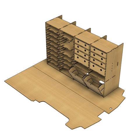 Plumber Van Racking Installation with Drawers