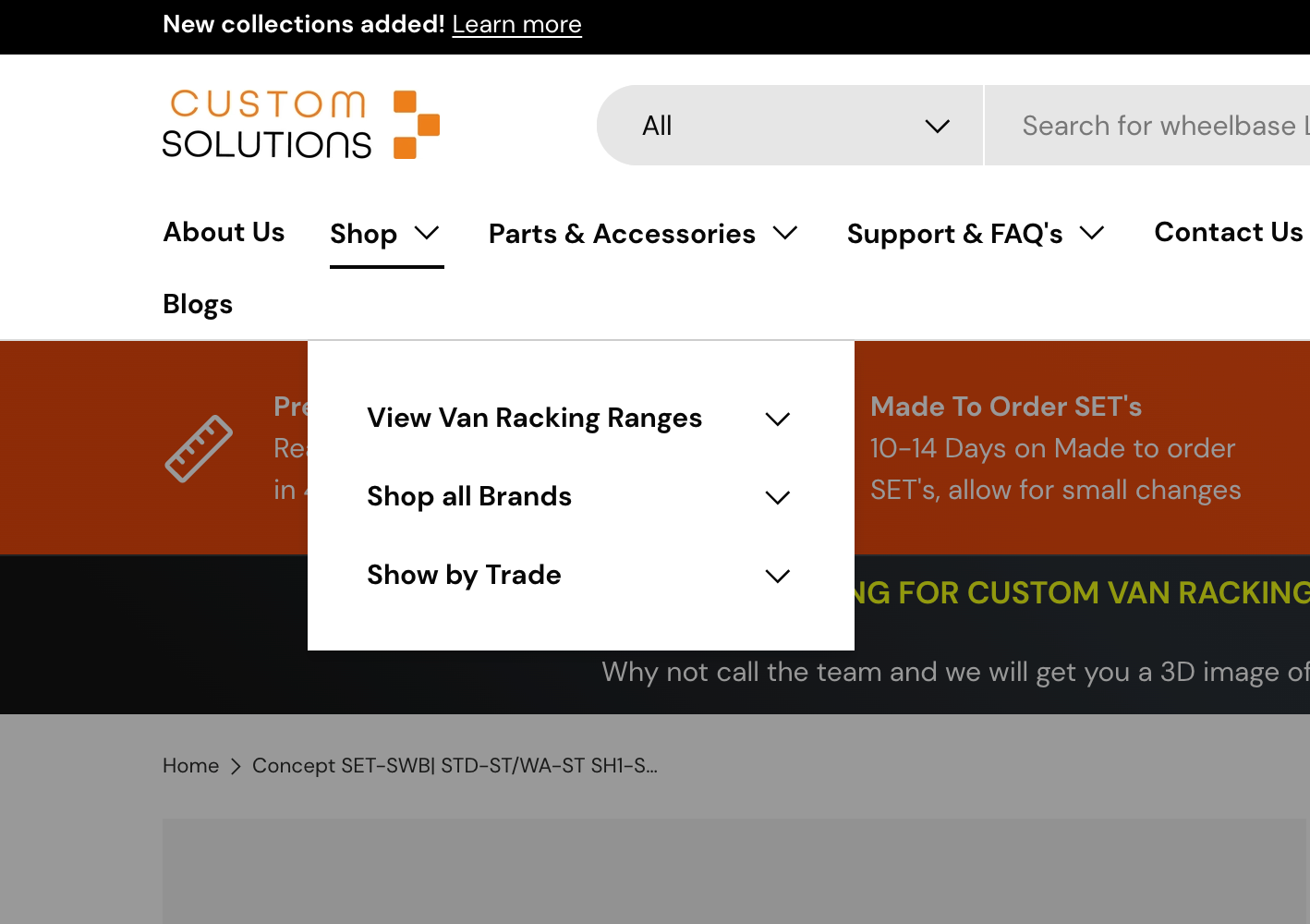 Shop Van Racking Options, Ranges, Tool Brand, Trade