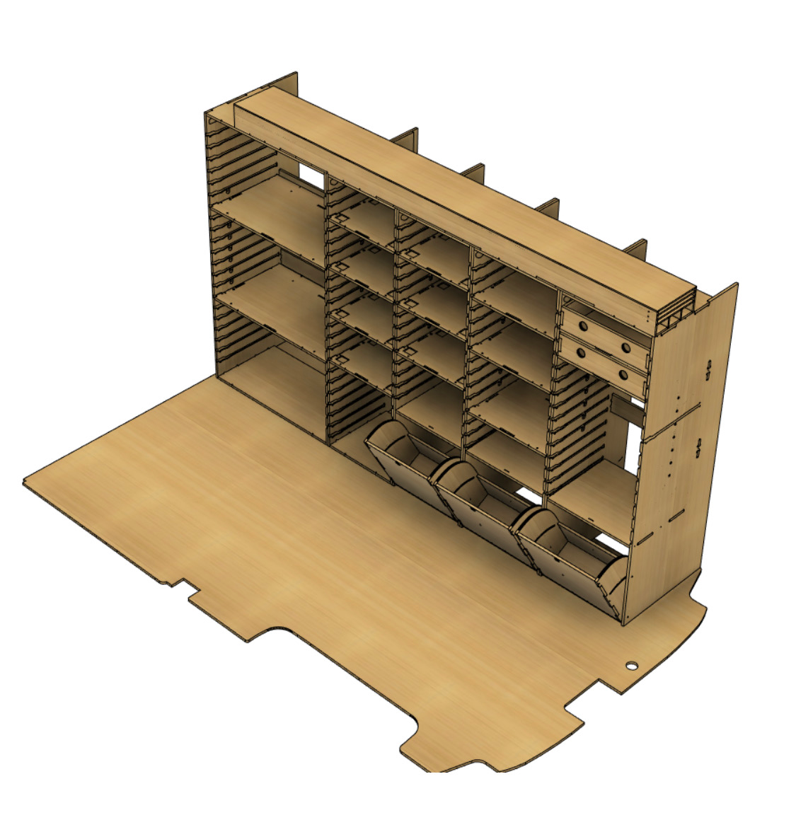From Sketch to Reality Wooden Van Racking Kings – Custom Solutions UK
