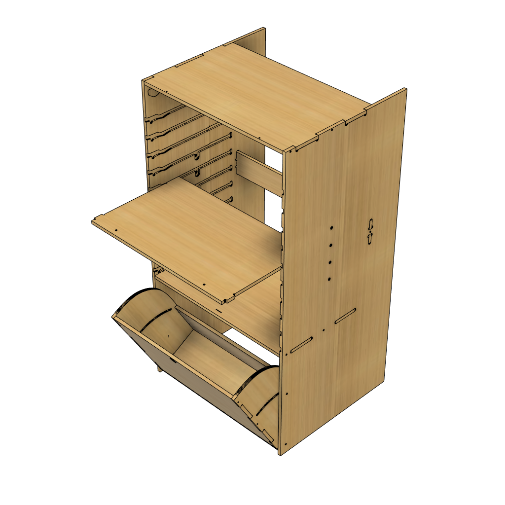 Side Draw Base Unique Standard Depth Drawer Base SH3+ – Custom Solutions UK