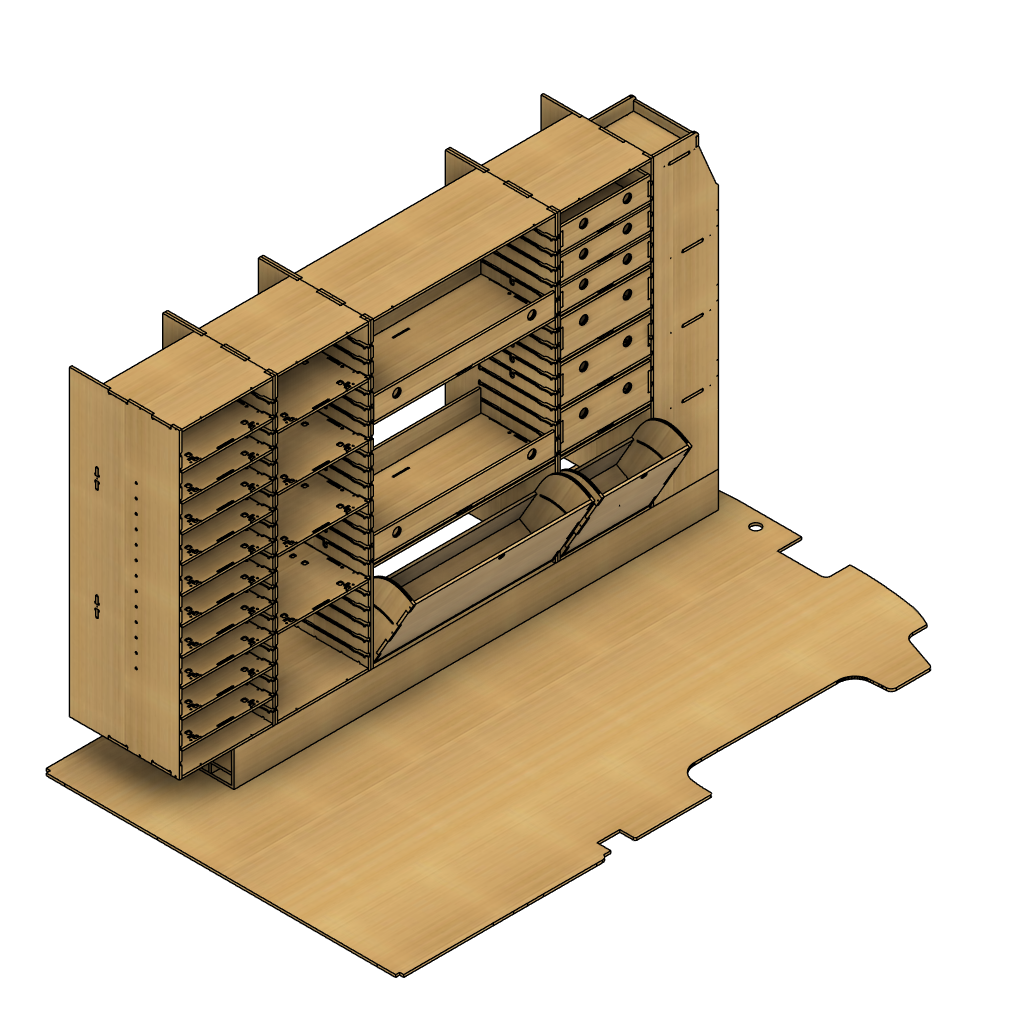 Van Racking System Rails The ultimate wooden van racking built for trades plumbers, electricians ...