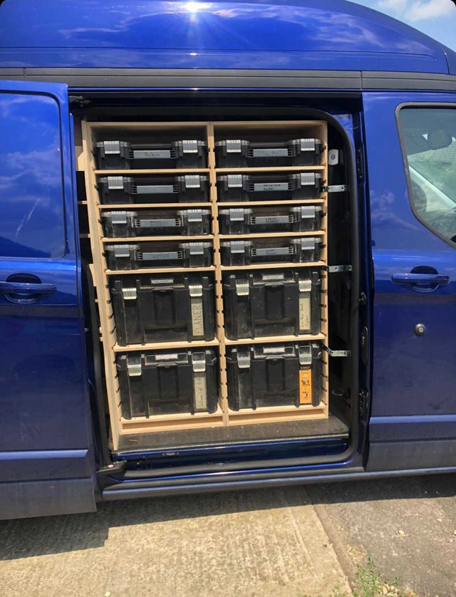 Vw Crafter Racking Ideas Adjustable Wooden Van Racking for Volkswagen Crafter | Custom Solutions UK