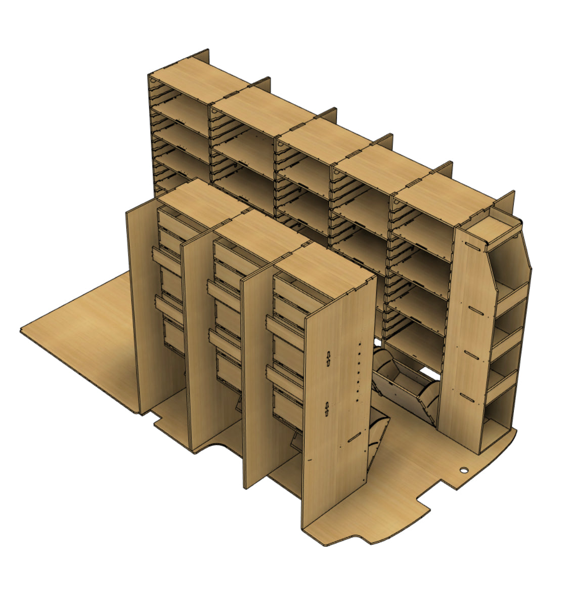 SET-D160-Trio Left Side Drawers – Custom Solutions UK